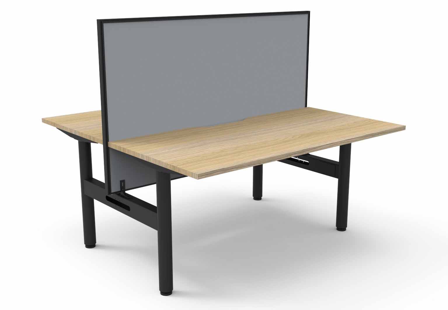 Halo Static 2 Person Double Sided Workstation - with Screen